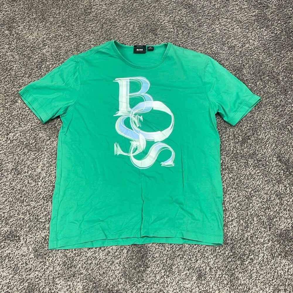 Men’s Hugo Boss T-shirt Large Green Like New without Tags